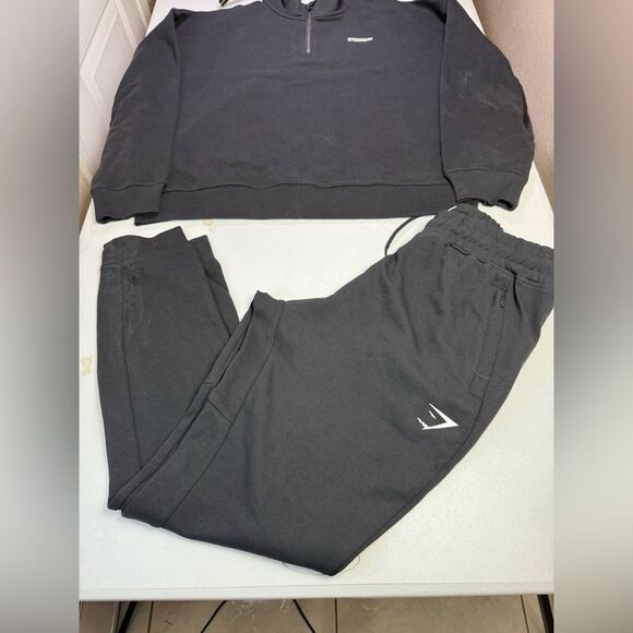 New Gymshark Men Sz M Crest Zip Up Fleece Hoodie
Sweatpants Set Sweatsuit - Picture 15 of 16